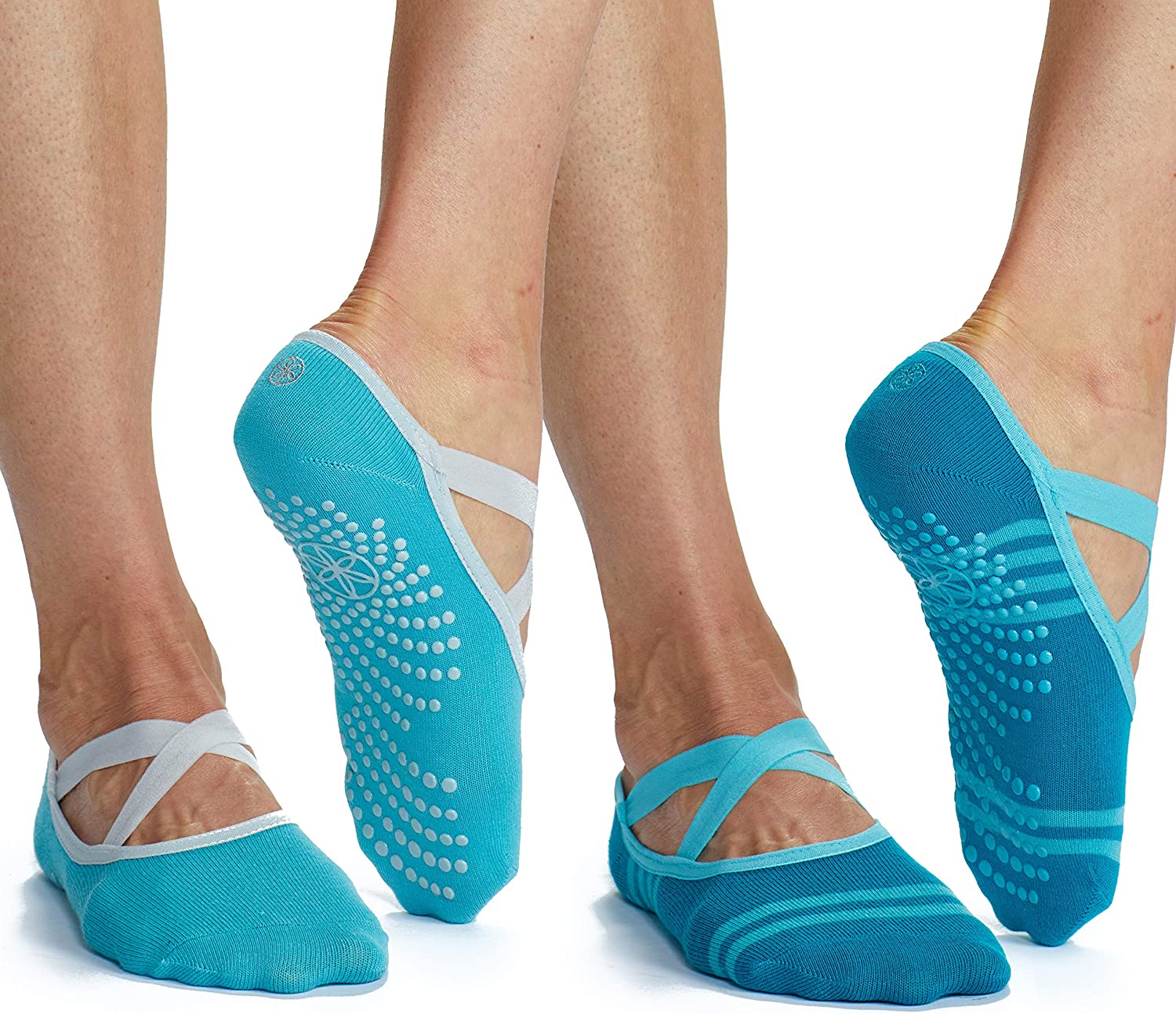  Gaiam Yoga Sock Anklets - Grippy Leg Warmer Ankle Socks for  Yoga, Barre, Pilates, Dance, Aerobics - Bermuda Blue : Clothing, Shoes &  Jewelry